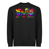 Black Peace love equality Heavyweight Sweatshirt - FaDigitalArtStudio