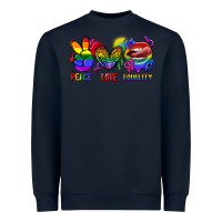 Navy Peace love equality Heavyweight Sweatshirt - FaDigitalArtStudio