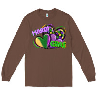 Chestnut mardi gras heart Long Sleeve Tee - CowGirlArtShop