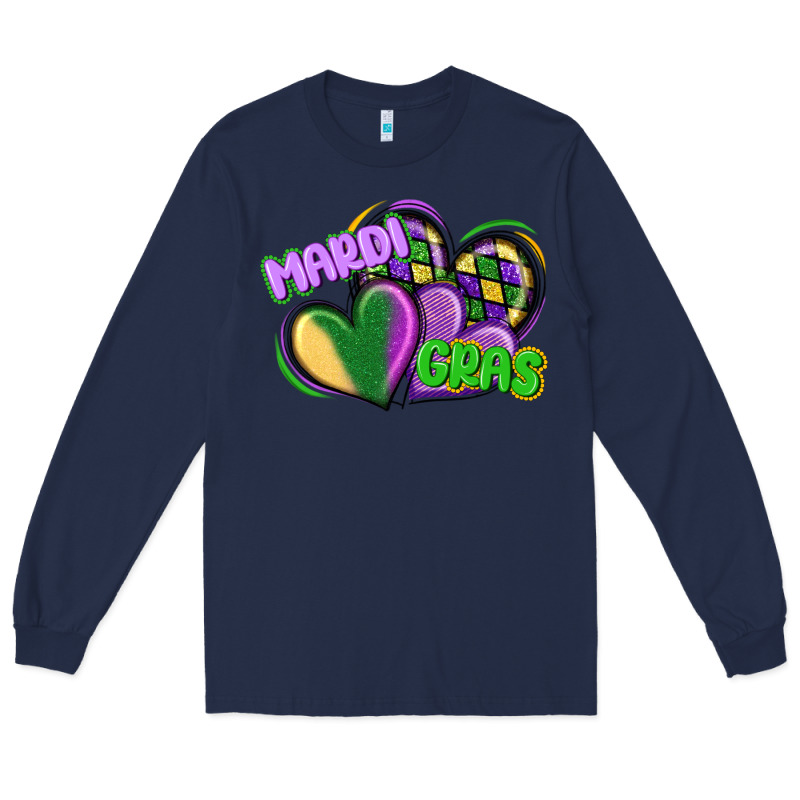 Mardi Gras Heart Long Sleeve Tee by CowGirlArtShop | Teevron
