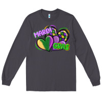 Smoke mardi gras heart Long Sleeve Tee - CowGirlArtShop