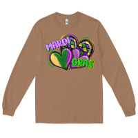 Toasted Coconut mardi gras heart Long Sleeve Tee - CowGirlArtShop