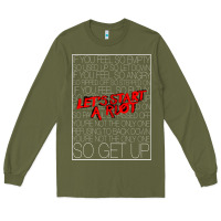 Army Green Lets Start A Riot GIFT 1 Long Sleeve Tee - tuanDangUi