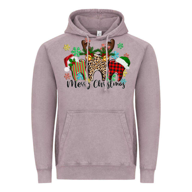 Merry Christmas Tooth Vintage Hoodie by texasbilliewilder | Teevron