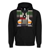 Black afro comb seamless pattern Zipper Hoodie - BundleAndBundleShop
