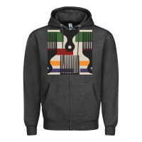 Charcoal Heather afro comb seamless pattern Zipper Hoodie - BundleAndBundleShop
