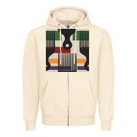 Sandshell afro comb seamless pattern Zipper Hoodie - BundleAndBundleShop