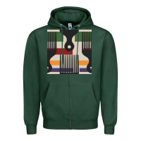 Sports Green afro comb seamless pattern Zipper Hoodie - BundleAndBundleShop