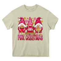 Mossy Merry pink Christmas gnomes Heavy Core Tee - NancyCooperArtShop