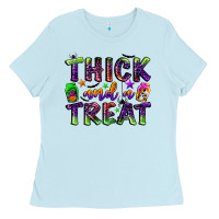 Baby Blue thick and a treat Ladies Tee - BundleAndBundleShop