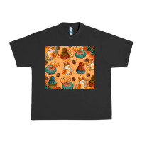 Pigment Black Fall Pumpkins Autumn Coffee Urban Heavy Tee - texasbilliewilder