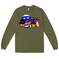 Army Green countryballs pullover Long Sleeve Tee - tuanDangUi