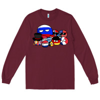 Burgundy countryballs pullover Long Sleeve Tee - tuanDangUi