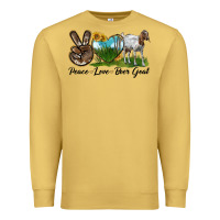 Antique Gold peace love boer goat Premium Sweatshirt - LillyAllenDesigns