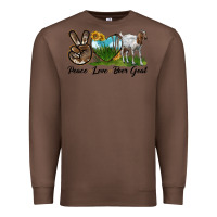 Chestnut peace love boer goat Premium Sweatshirt - LillyAllenDesigns