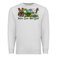 Dove Grey peace love boer goat Premium Sweatshirt - LillyAllenDesigns