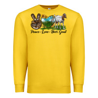Lemon peace love boer goat Premium Sweatshirt - LillyAllenDesigns