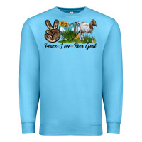 Ocean Blue peace love boer goat Premium Sweatshirt - LillyAllenDesigns
