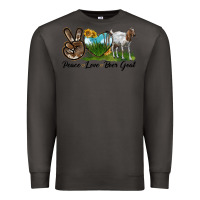 Smoke peace love boer goat Premium Sweatshirt - LillyAllenDesigns