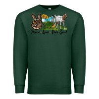 Sports Green peace love boer goat Premium Sweatshirt - LillyAllenDesigns