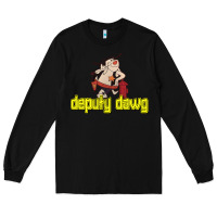 Black deputy dawg morning cartoons Long Sleeve Tee - tuanDangUi