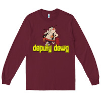 Burgundy deputy dawg morning cartoons Long Sleeve Tee - tuanDangUi