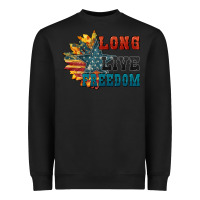Black Long live freedom Heavyweight Sweatshirt - FaDigitalArtStudio