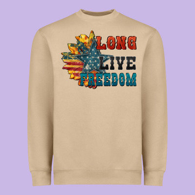 Long Live Freedom Heavyweight Sweatshirt Designed By Fadigitalartstudio