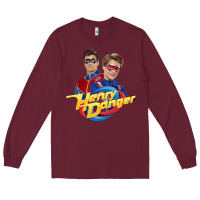 Burgundy henry danger and captain man Long Sleeve Tee - tuanDangUi