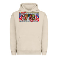 Pigment French Oak 1776 4th of july license plate Urban Hoodie - BarkalooDesign