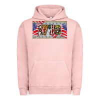 Pigment Salmon 1776 4th of july license plate Urban Hoodie - BarkalooDesign