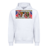 White 1776 4th of july license plate Urban Hoodie - BarkalooDesign