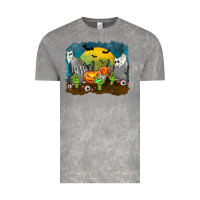 Cloud Rock Cemetery with Ghost Cats Vintage Tee - texasbilliewilder