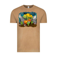 Cemetery With Ghost Cats Vintage Tee | Teevron