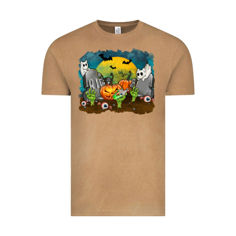 Cemetery With Ghost Cats Vintage Tee by texasbilliewilder | Teevron