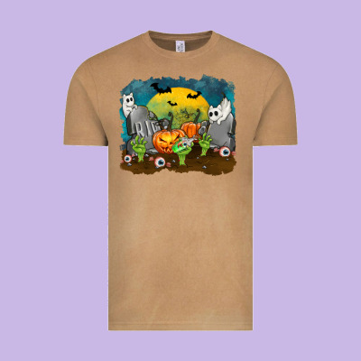 Cemetery With Ghost Cats Vintage Tee Designed By Texasbilliewilder