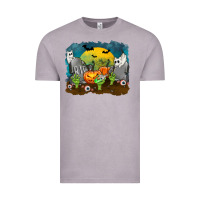 Vintage Zinc Cemetery with Ghost Cats Vintage Tee - texasbilliewilder