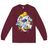 Burgundy saban moon Long Sleeve Tee - tuanDangUi