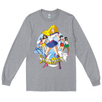 Heather Grey saban moon Long Sleeve Tee - tuanDangUi
