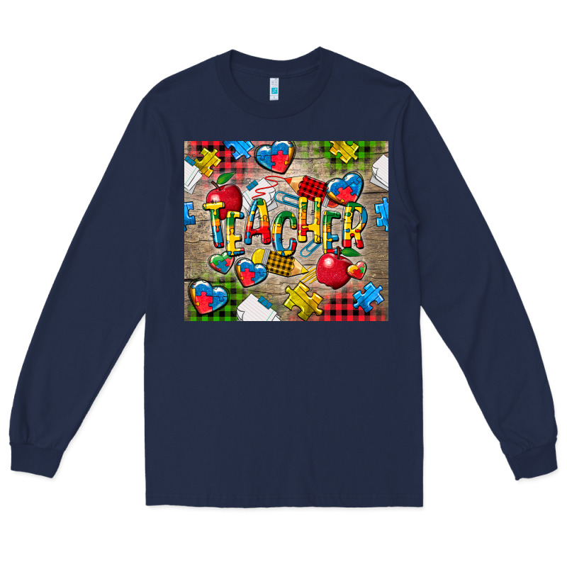 Teacher Autism Long Sleeve Tee by CowGirlArtShop | Teevron