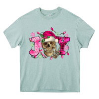 Arona Pink Christmas Joy skeleton Heavy Core Tee - NancyCooperArtShop