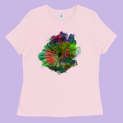 Halloween Spider Web For Patches Ladies Tee Designed By Bundleandbundleshop