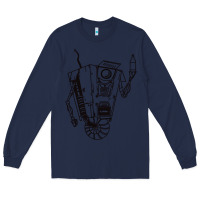 Navy b&w claptrap   borderlands Long Sleeve Tee - tuanDangUi