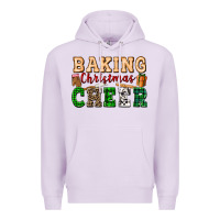Lilac baking christmas cheer Premium Hoodie - FaDigitalArtStudio