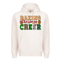Pale Pink baking christmas cheer Premium Hoodie - FaDigitalArtStudio