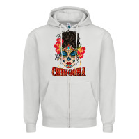 Dove Grey chingona latina bun mama Zipper Hoodie - BundleAndBundleShop