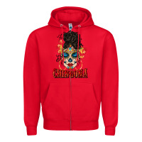 Red chingona latina bun mama Zipper Hoodie - BundleAndBundleShop