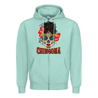 Seafoam chingona latina bun mama Zipper Hoodie - BundleAndBundleShop