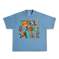 Pebble Blue Gobble Gobble Gobble with Turkey Urban Heavy Tee - texasbilliewilder