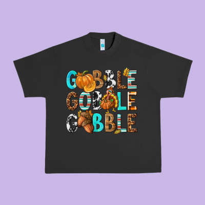 Gobble Gobble Gobble With Turkey Urban Heavy Tee Designed By Texasbilliewilder
